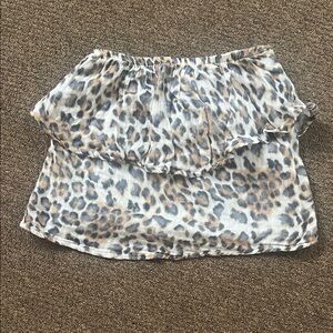 Michael Stars Cheetah Print Cropped Tube Top Size XS.